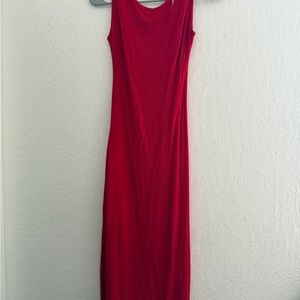 See You Monday Vibrant Red Maxi Dress